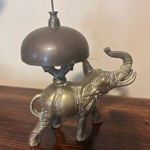 Vintage Solid Brass Elephant Bell
